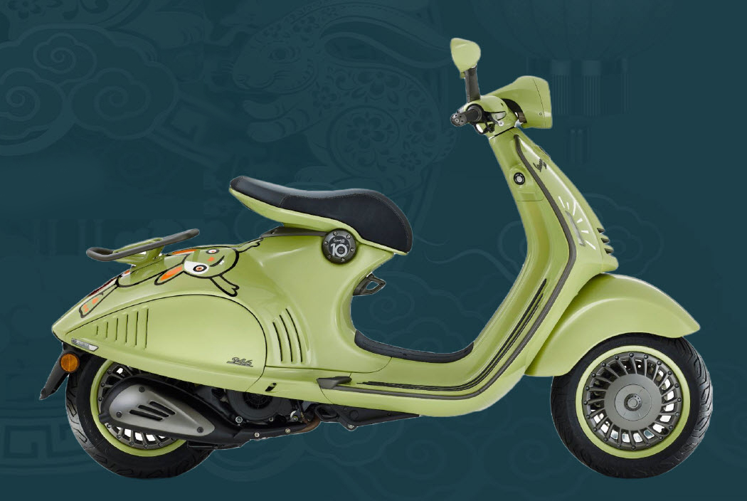 2023 YEAR OF THE RABBIT VESPA 946 (ONE IN STOCK), San Diego Scooters, Vespa, Genuine